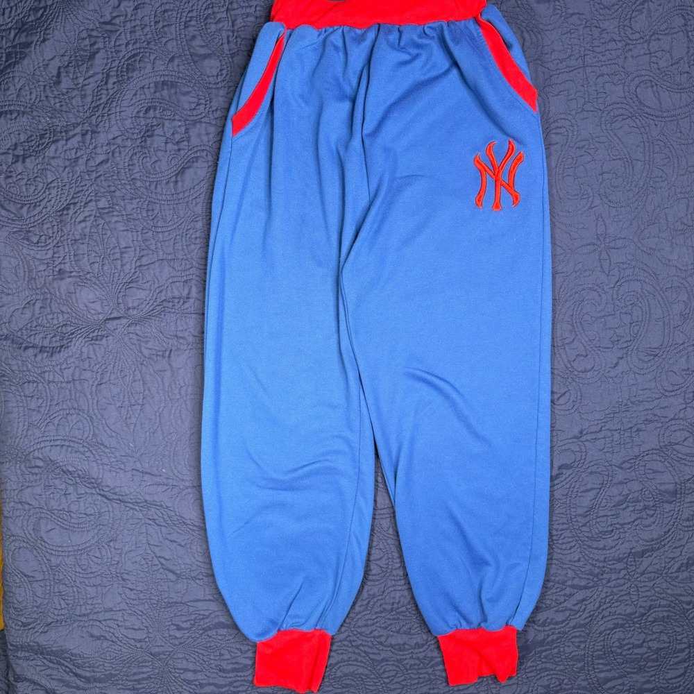 NY‎ Yankees Pants 3XL Joggers Lounge Activewear MLB Baseball Red Blue